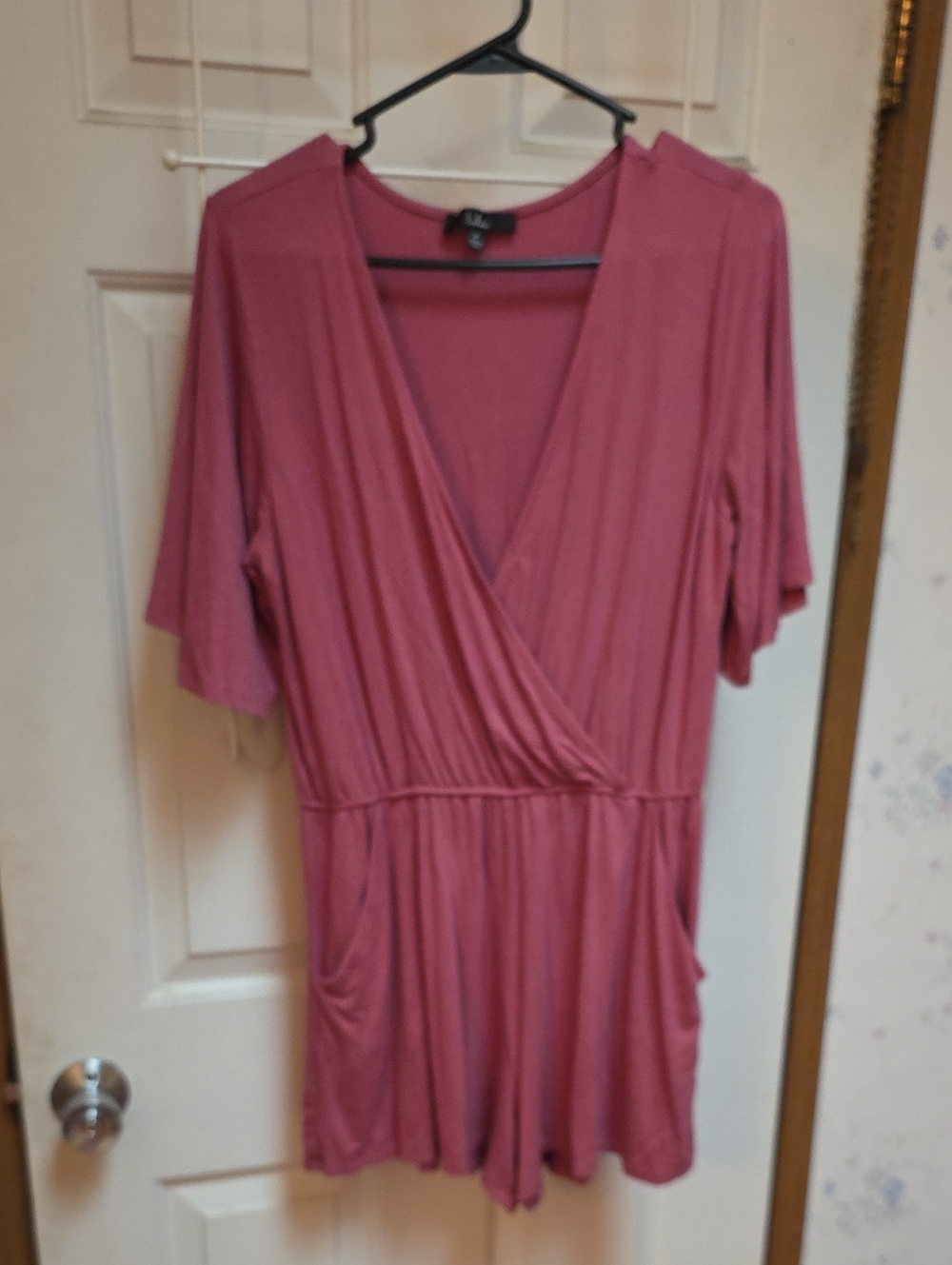 Lulu's Mauve Pink Wrap Romper